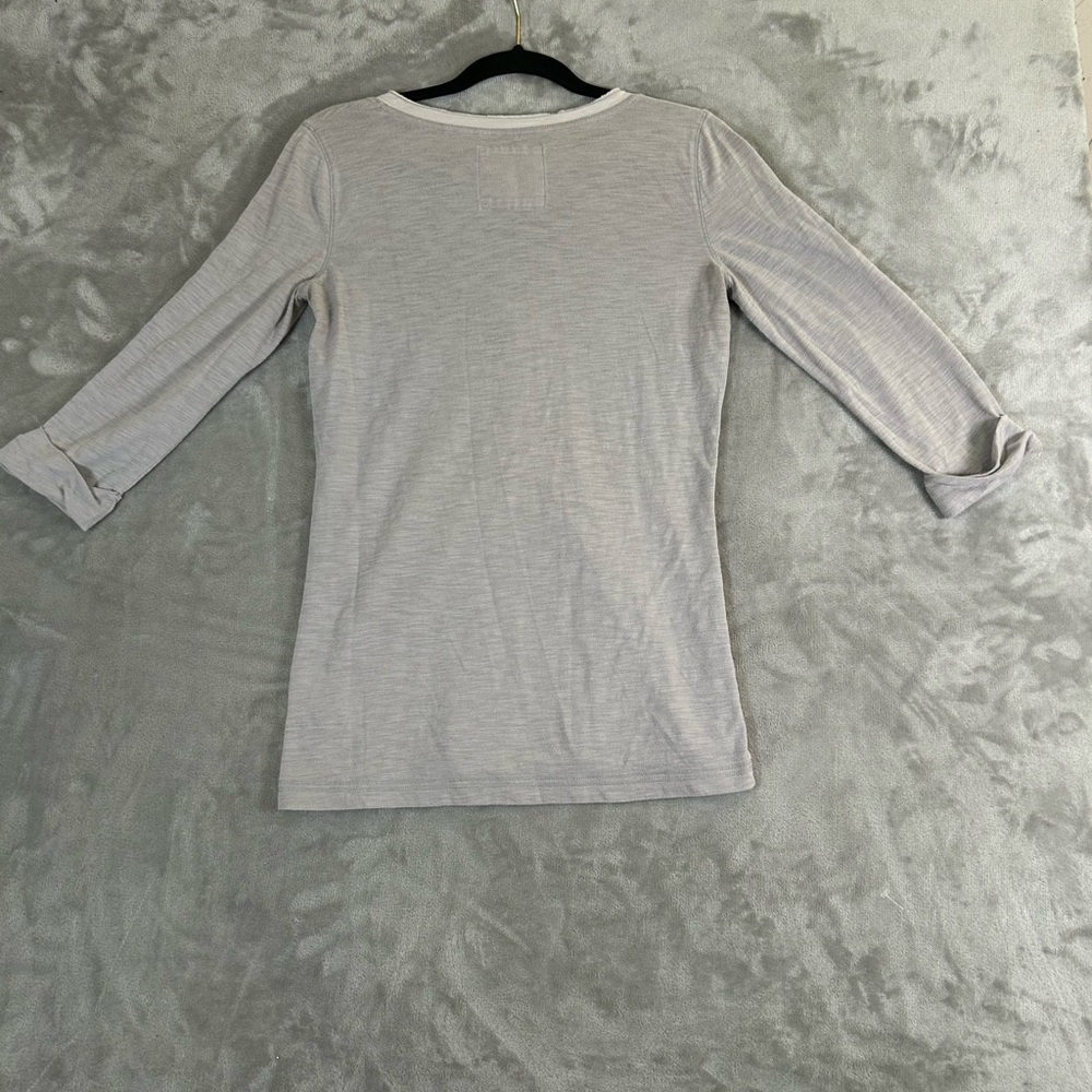 Y2K hollister Henley grey with front pocket embroidered logo - Picture 7 of 9